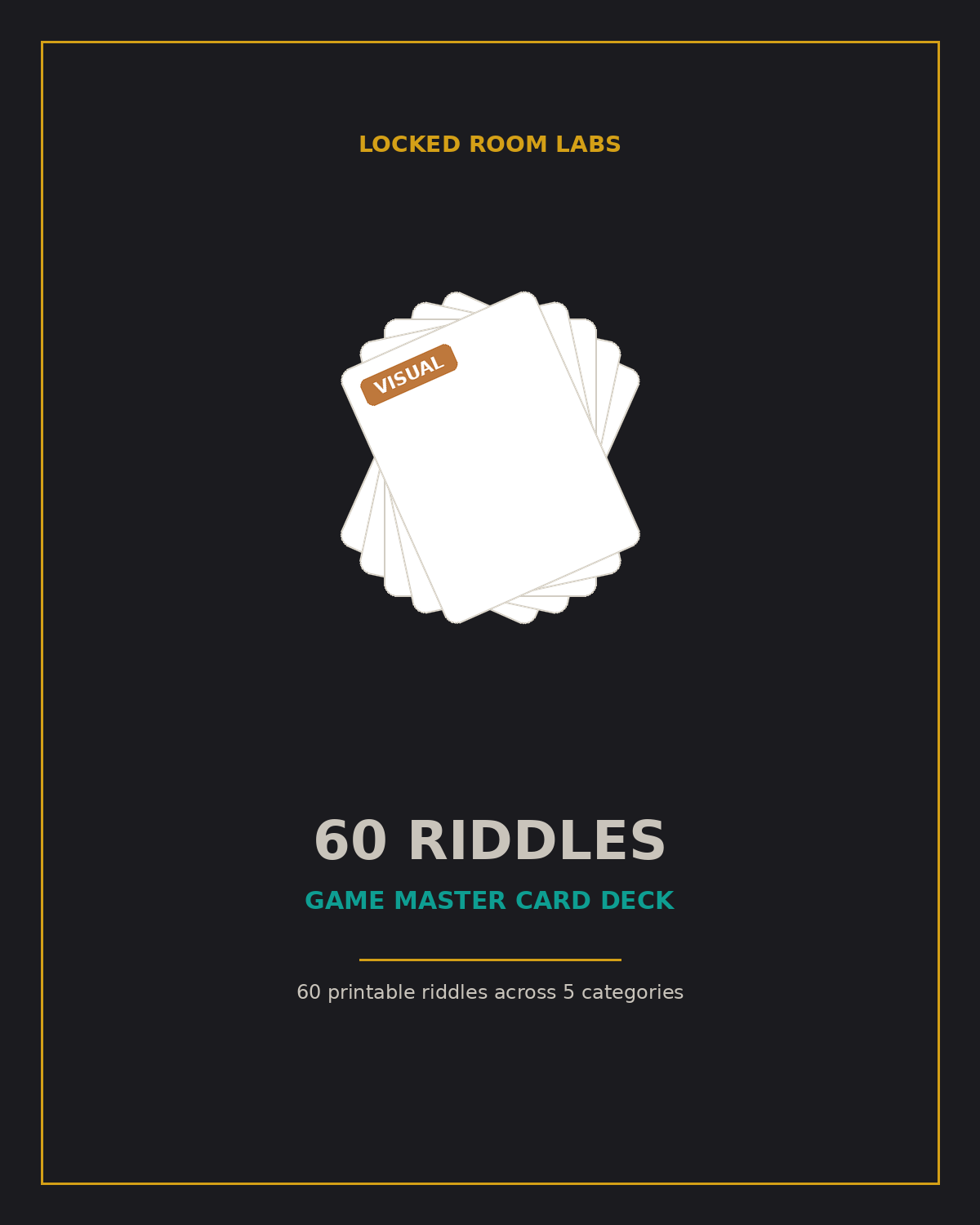 60 Riddles — Game Master Card Deck